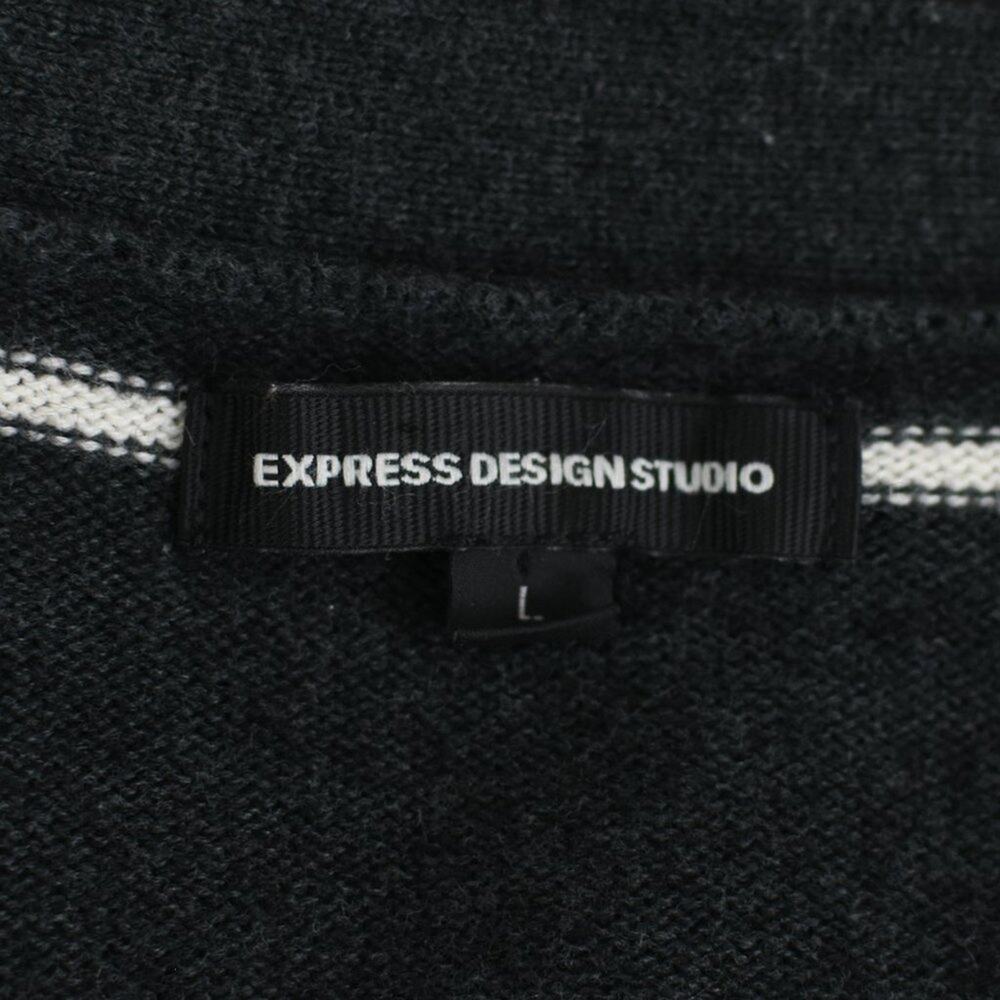 Express Designer Studio Gray Striped Cardigan Men… - image 10